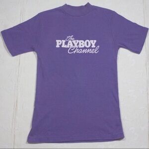 PLAYBOY VTG RARE❗️The Playboy Channel TV T Shirt Tee Vintage Single Stitch 80s